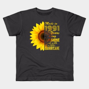 Vintage 1991 sunflower 30th Birthday Awesome Gift Kids T-Shirt